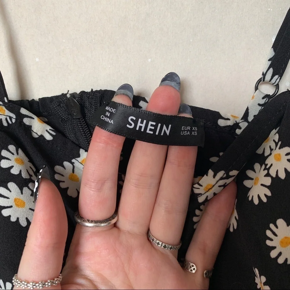 Shein Daisy Faux Wrap Dress - Picture 6 of 6